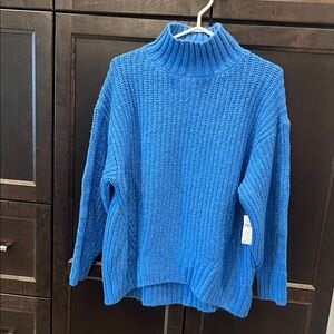 Anthropologie Maeve Blue Turtleneck Sweater